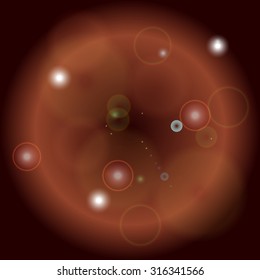 Vector space background. Universe illustration. Star and space template. Glowing specks.