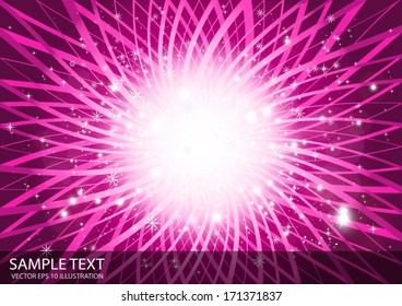 Vector space blast spinning decorative background - Vector burst of stars illustration template