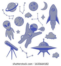 Vector space collection in monochrome color
