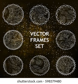 vector space frames with pattern for labels and placard