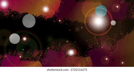 Realistische Illustration einer Vektorweltraumgalaxie. Farbiger Nebel-Hintergrund