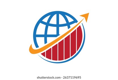 Vector Space Orbit Flat Icon Symbol. Space orbit icon with flat style logo design