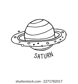 vector of space with planets stars orbit around sun