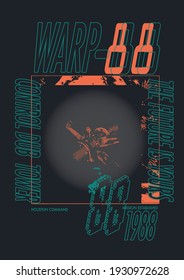 vector space and science fiction print design.