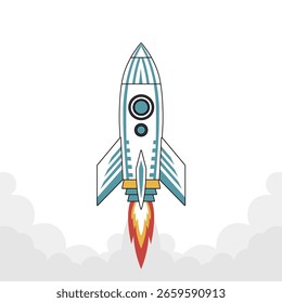 Vaivém de espaço vetorial sobre fundo transparente. Ilustração de foguete