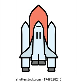 Diseño del icono de contorno del obturador de espacio vectorial
