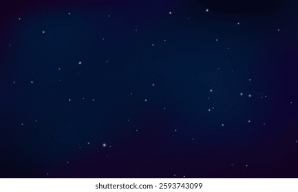 Vector Space Stars PNG. Glowing Universe Stars on Transparent Background. Starry Night Sky with Constellations and Galaxy Elements. Vector Illustration.