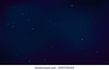 Vector Space Stars PNG. Glowing Universe Stars on Transparent Background. Starry Night Sky with Constellations and Galaxy Elements. Vector Illustration.