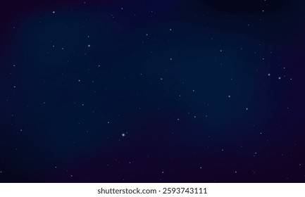 Vector Space Stars PNG. Glowing Universe Stars on Transparent Background. Starry Night Sky with Constellations and Galaxy Elements. Vector Illustration.