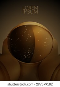 vector space suit illustration