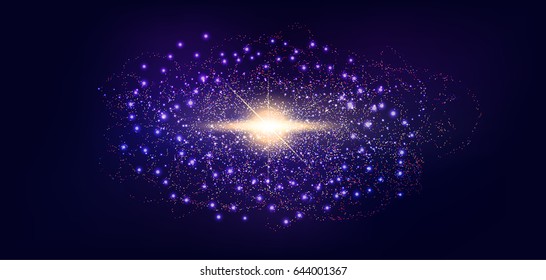 Vector space universe illustration. Creative Design Templates- stock vector