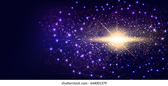 Vector space universe illustration. Creative Design Templates- stock vector