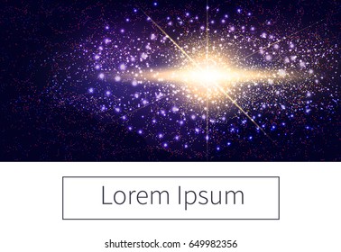 Vector space universe illustration. Creative Design Templates- stock vector