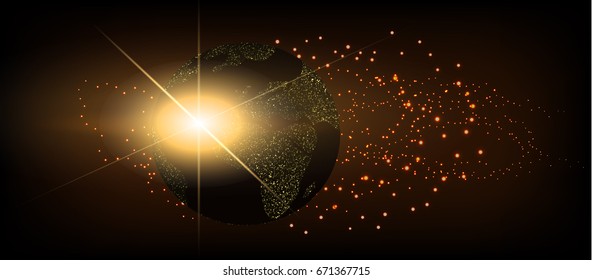 Vector space universe illustration. Creative Design Templates- stock vector