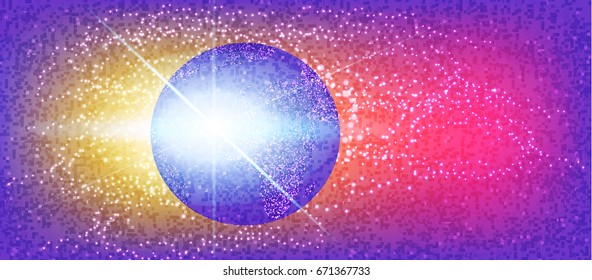 Vector space universe illustration. Creative Design Templates- stock vector