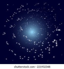 Vector space view of spiral stars galaxy core