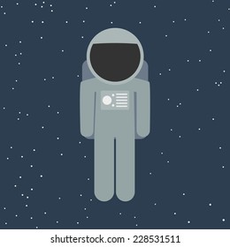 vector spaceman in flat style