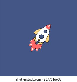 vector spaceship cartoon illustration gambar