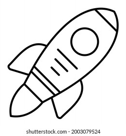  Vector Spaceship  Outline Icon Design
