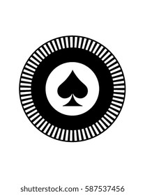 Vector Spade Casino Chips