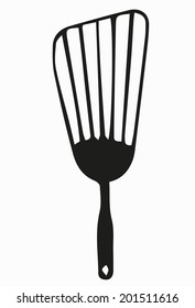 Vector of spade for frying pan