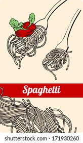 vector spaghetti on fork