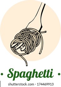 vector spaghetti on fork