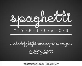 Vector Spaghetti Typeface
