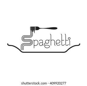 Vector spaghetti typeface