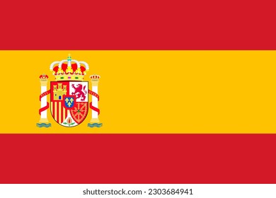 Bandera del Vector España. Ilustración de la bandera española. Imagen de la bandera de España. Eps-10