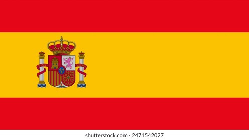 Vector Spain flag, Spain flag illustration, Spain flag picture, Spain flag image