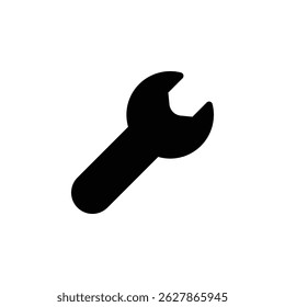 Ícone de spanner de vetor com linhas limpas. Ideal para ferramentas mecânicas, automotivo, reparação, manutenção industrial e temas de construção.