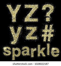 Vector sparkle alphabeth. Letters with sequins
and sparkle can write any words