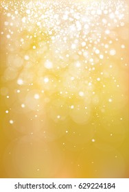 Vector  sparkle, golden background.