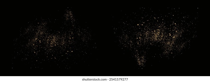 Vector sparkle luxury light effect gold glitter glowing background. Golden gold glitter illustration