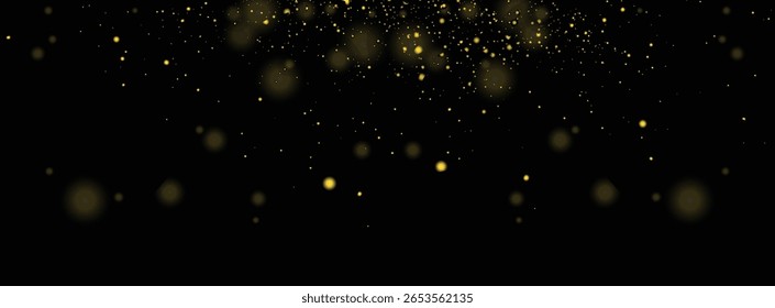 Vector sparkle luxury light effect gold glitter glowing background design illustration