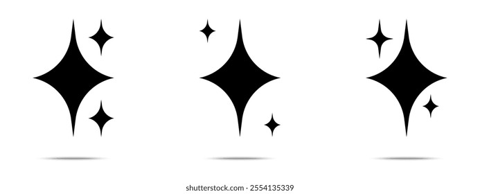vector sparkle stars icon set