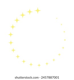 Vector Sparkles In A Circle Shape
