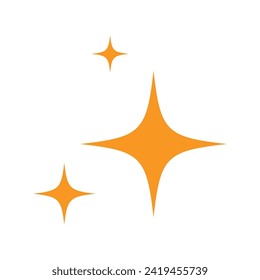 Vector sparkles icon isolated on white background.
