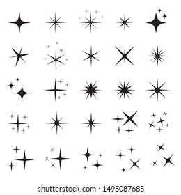 Vector sparkles icon set. Star element