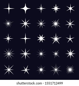 Vector sparkles icon set. Star element