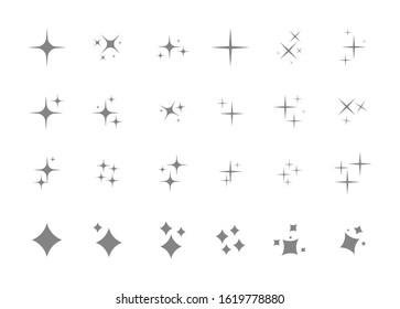 Vector sparkles icon set. Star element