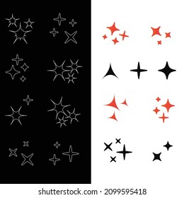 Vector sparkles icon set. Star element