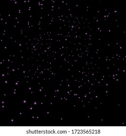 Vector sparkles on transparent background. Christmas abstract pattern. Sparkling magic dust particles