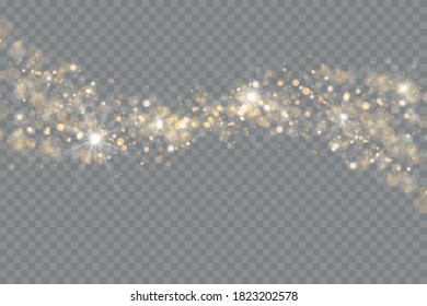 El vector brilla sobre un fondo transparente. Patrón abstracto de Navidad. Parpadeando mágicas partículas de polvo.