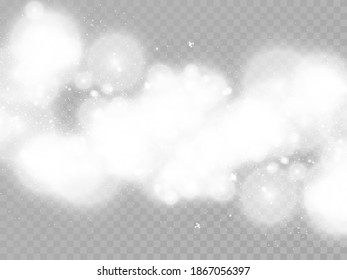 El vector brilla sobre un fondo transparente. Patrón abstracto de Navidad. Parpadeando mágicas partículas de polvo.