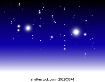 Vector sparkles and snowflakes background vector illustration - Vector glitters and sparkles falling background template