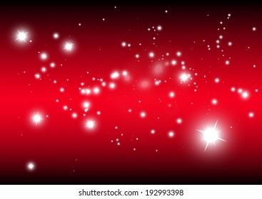 Vector sparkles in space background - Star fied vector background template illustration