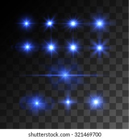 Vector sparkles, star bursts and effects. Vector eps10.