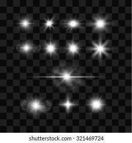 Vector sparkles, star bursts and effects. Vector eps10.